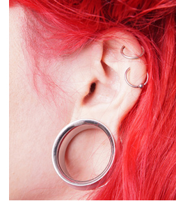 stretching earlobes, lips, penises